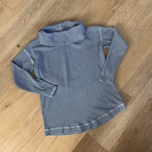 J. Jill gray/white Striped Long Sleeve